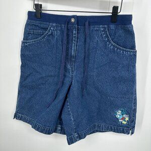 Disney Store blue Denim Jean Shorts Size Small‎ Vintage Mickey Mouse